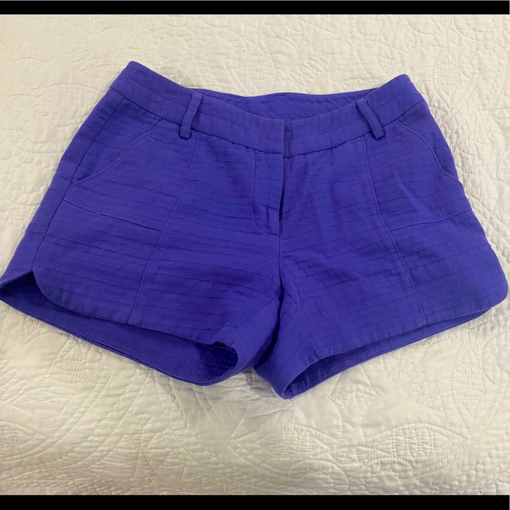 Annie Griffin purple linen shorts size 0.